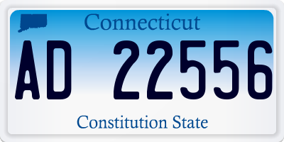 CT license plate AD22556