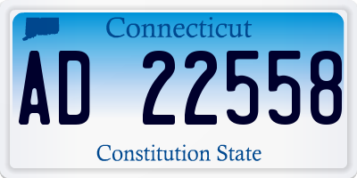 CT license plate AD22558