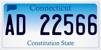 CT license plate AD22566