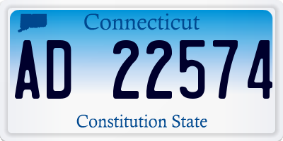 CT license plate AD22574