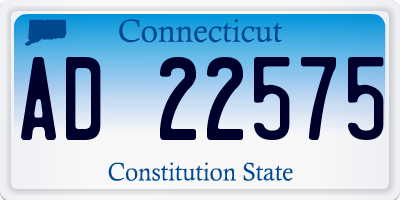 CT license plate AD22575