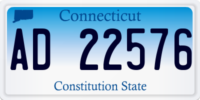CT license plate AD22576