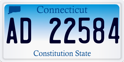 CT license plate AD22584