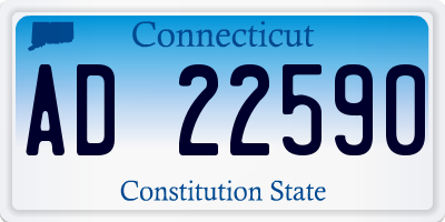 CT license plate AD22590