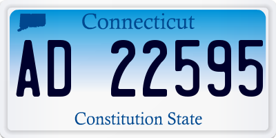 CT license plate AD22595