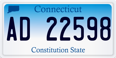 CT license plate AD22598