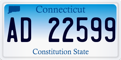 CT license plate AD22599