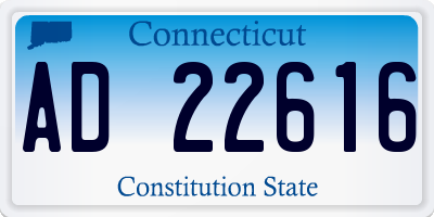 CT license plate AD22616