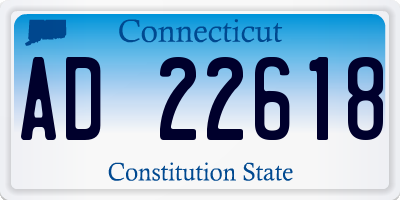 CT license plate AD22618