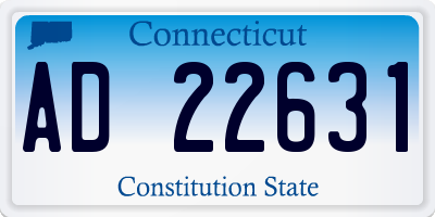 CT license plate AD22631