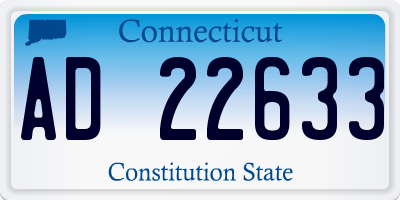 CT license plate AD22633