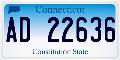 CT license plate AD22636