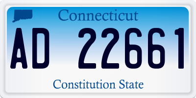 CT license plate AD22661