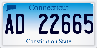 CT license plate AD22665