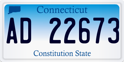 CT license plate AD22673