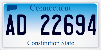 CT license plate AD22694