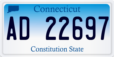 CT license plate AD22697