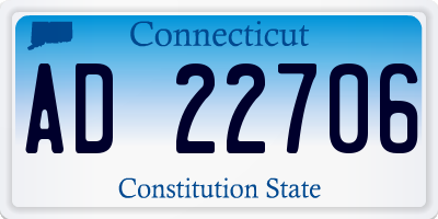 CT license plate AD22706