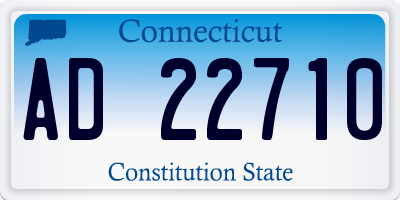 CT license plate AD22710
