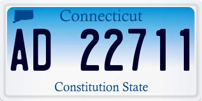 CT license plate AD22711
