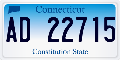 CT license plate AD22715