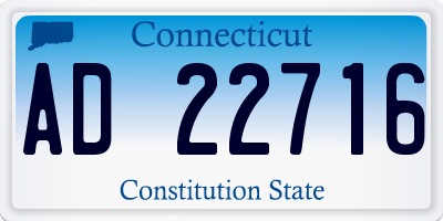 CT license plate AD22716