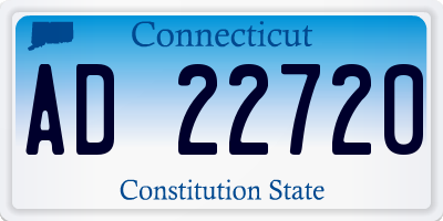 CT license plate AD22720