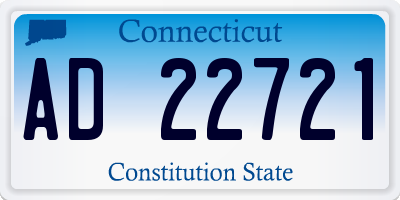 CT license plate AD22721