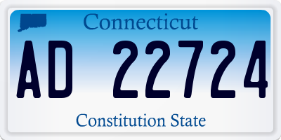 CT license plate AD22724