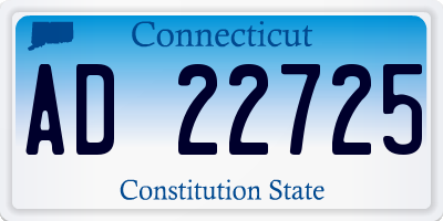 CT license plate AD22725