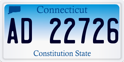 CT license plate AD22726