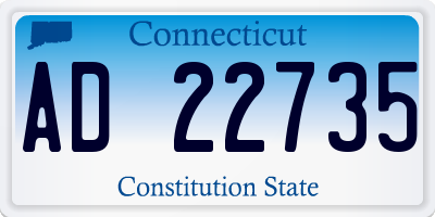 CT license plate AD22735