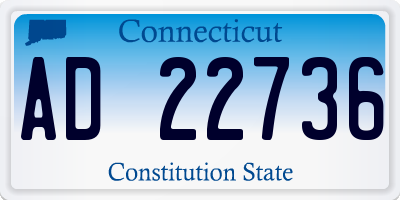 CT license plate AD22736