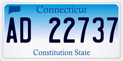 CT license plate AD22737