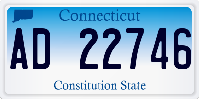 CT license plate AD22746