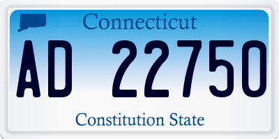 CT license plate AD22750