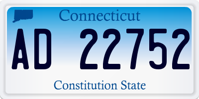 CT license plate AD22752