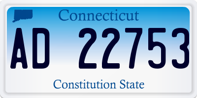 CT license plate AD22753