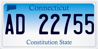 CT license plate AD22755