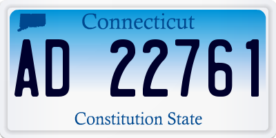 CT license plate AD22761
