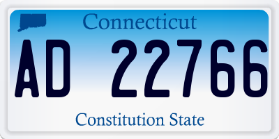 CT license plate AD22766