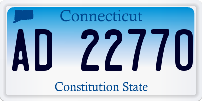 CT license plate AD22770