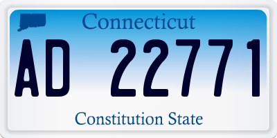 CT license plate AD22771
