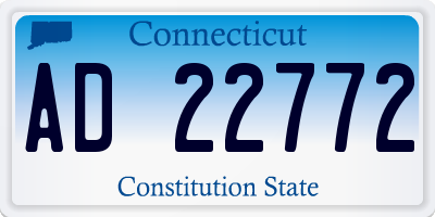 CT license plate AD22772