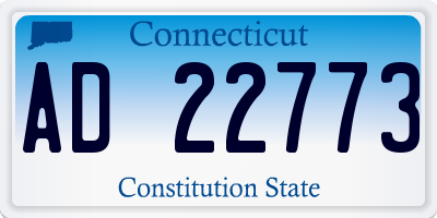 CT license plate AD22773