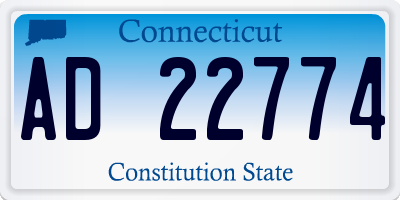 CT license plate AD22774