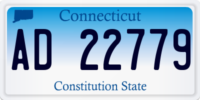 CT license plate AD22779