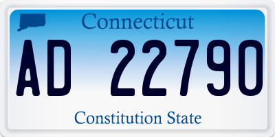 CT license plate AD22790