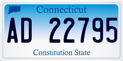 CT license plate AD22795