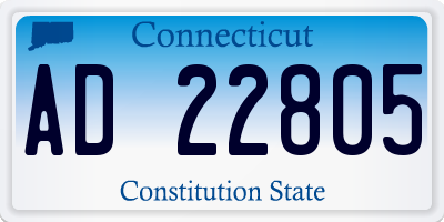 CT license plate AD22805